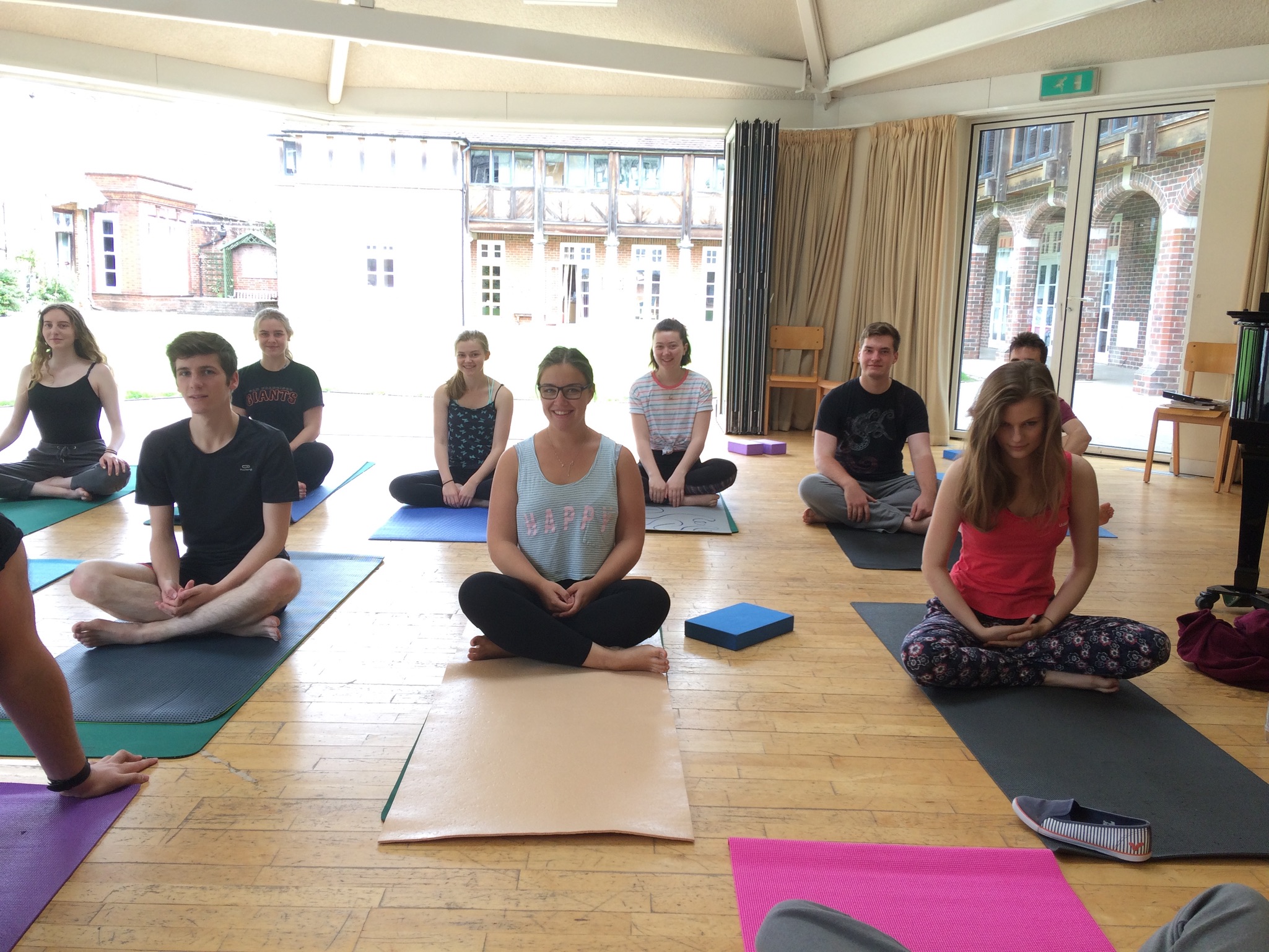 Yoga for Singers workshop run by Jules for Raw Voices summer school